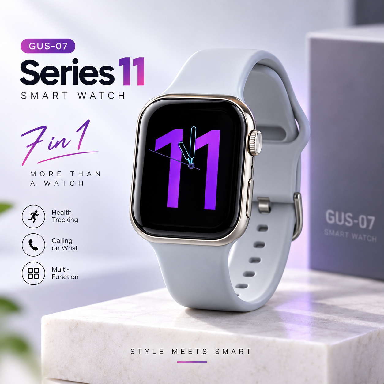 GUS-07 Series 11 AMOLED Smartwatch (7-in-1 Combo)