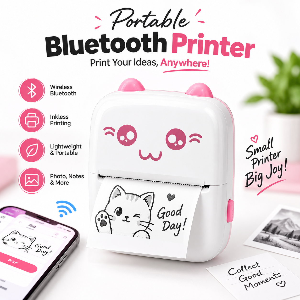Portable Bluetooth Pocket Printer